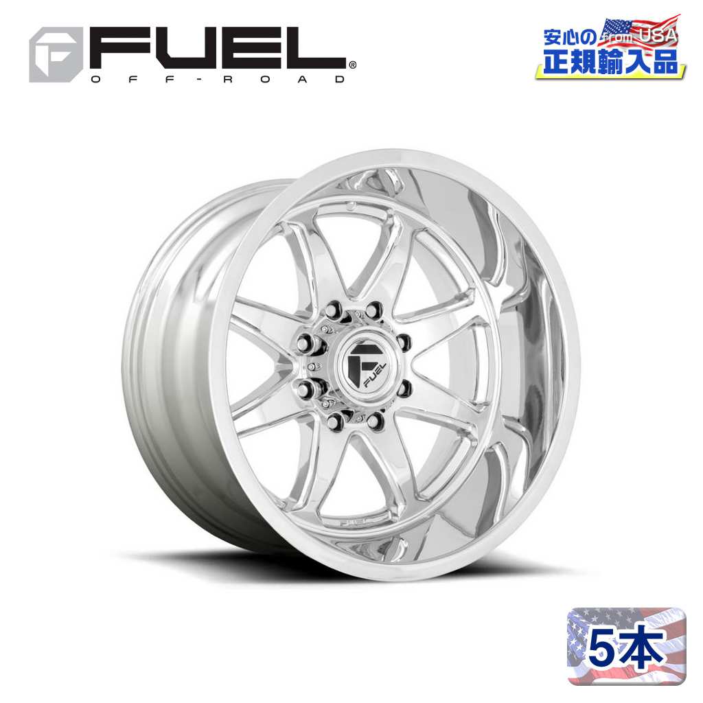 【FUEL OFFROAD（フューエルオフロード）正規輸入総代理店】 20インチアルミホイール 5本 汎用 D748 HAMMER ハンマー クローム 20×10 8H 180 -18 CB124.3