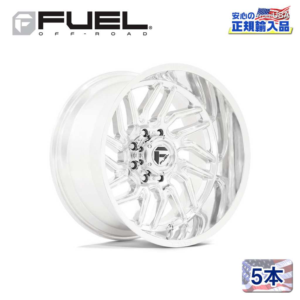 【FUEL OFFROAD（フューエルオフロード）正規輸入総代理店】 20インチアルミホイール 5本 汎用 D809 HURRICANE ハリケーン ポリッシュミルド 20×9 5H 127 +1 CB71.5