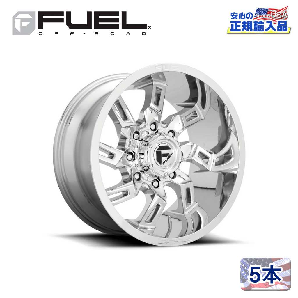 【FUEL OFFROAD（フューエルオフロード）正規輸入総代理店】 20インチアルミホイール 5本 汎用 D746 LOCKDOWN ロックダウン クローム 20×9 8H 170 +1 CB125.1