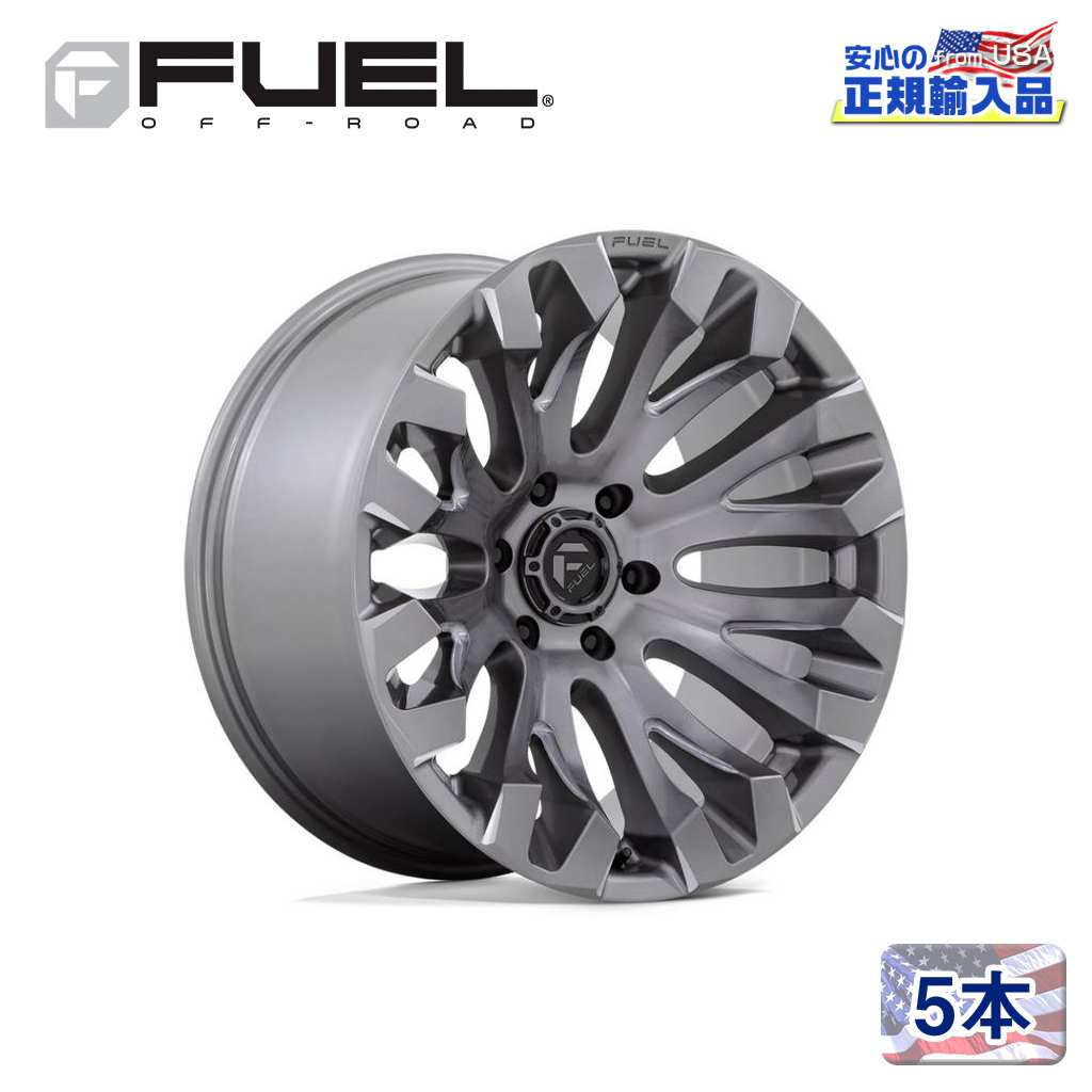 【FUEL OFFROAD（フューエルオフロード）正規輸入総代理店】 18インチアルミホイール 5本 汎用 D830 QUAKE クエイク プラチナ 18×9 5H 127 +1 CB71.5