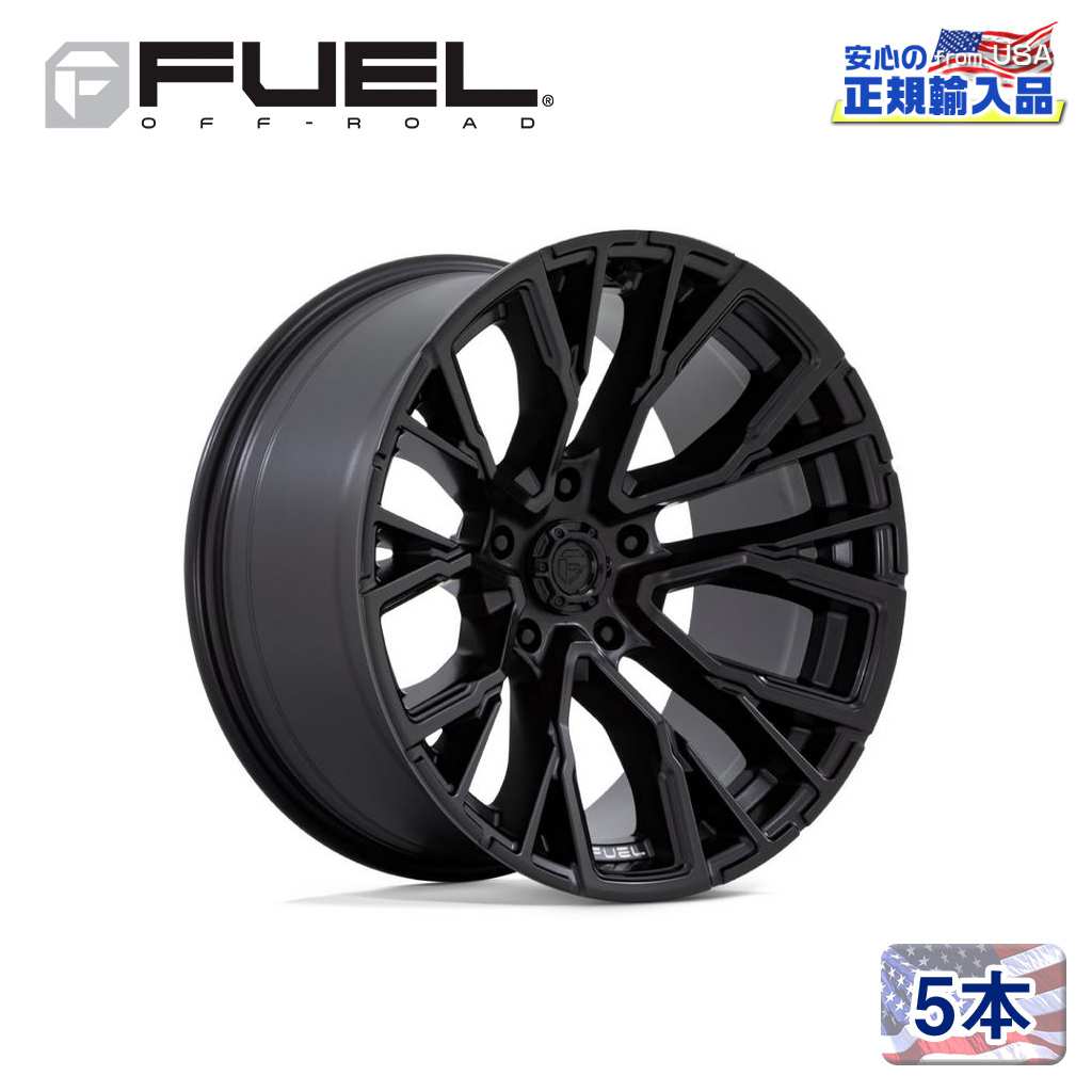 【FUEL OFFROAD（フューエルオフロード）正規輸入総代理店】22インチアルミホイール 5本汎用 D847 REBAR5 リーバーファイブ ブラックアウト22&times;12 5H 127 -44 CB71.5｜USATIRESHOP