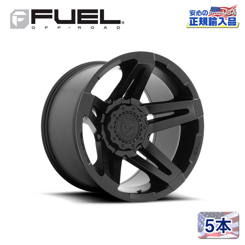 【FUEL OFFROAD(フューエルオフロード)正規輸入総代理店】 22インチアルミホイール 5本 汎用 D763 SFJ マットブラック 22×14 5H 127/139.7 -75 CB87.1