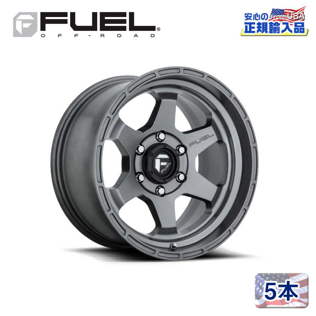 【FUEL OFFROAD（フューエルオフロード）正規輸入総代理店】 18インチアルミホイール 5本 汎用 D665 SHOK ショック マットガンメタル 18×9 6H 139.7 +20 CB106.1