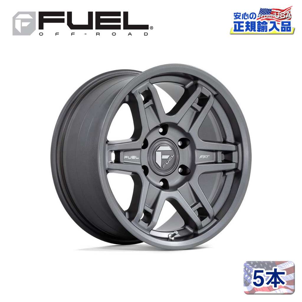 【FUEL OFFROAD（フューエルオフロード）正規輸入総代理店】 20インチアルミホイール 5本 汎用 D838 SLAYER スレイヤー マットガンメタル 20×9 6H 139.7 +1 CB106.1