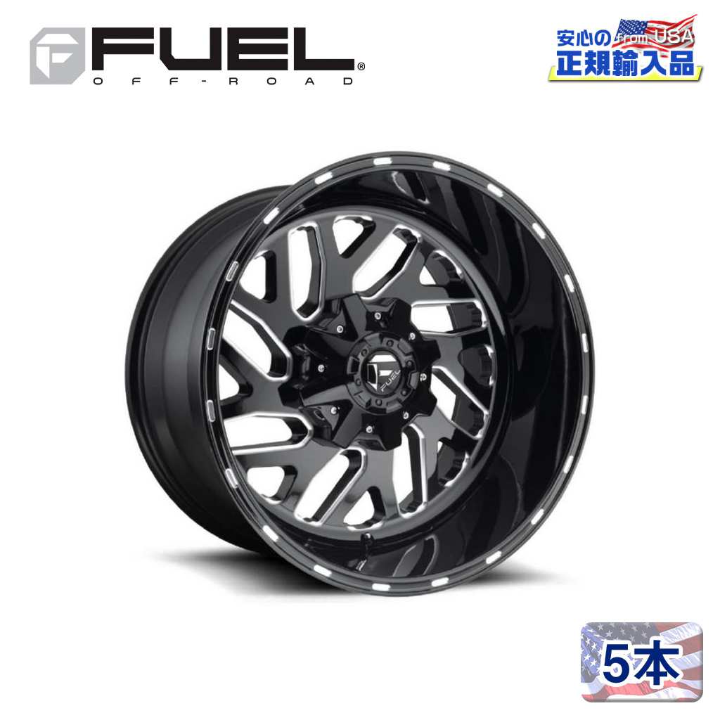 【FUEL OFFROAD（フューエルオフロード）正規輸入総代理店】 20インチアルミホイール 5本 汎用 D581 TRITON トライトン グロスブラックミルド 20×9 6H 120/139.7 +20 CB78.1