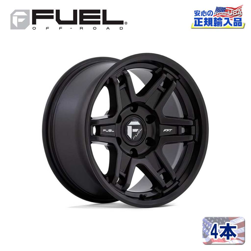【FUEL OFFROAD (フューエルオフロード) 正規代理店】18インチアルミホイール 4本セットD836 SLAYER(スレイヤー)18×8.5 6H139.7 +1 CB106.1マットブラック 汎用/D83618858447|USATIRESHOP