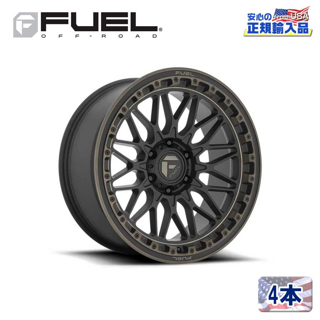 【FUEL OFFROAD (フューエルオフロード) 正規代理店】17インチアルミホイール 4本セットD759 TRIGGER(トリガー)17&times;9 6H139.7 -12 CB106.1MATTE BLACK DARK TINT 汎用/D75917908445｜USATIRESHOP