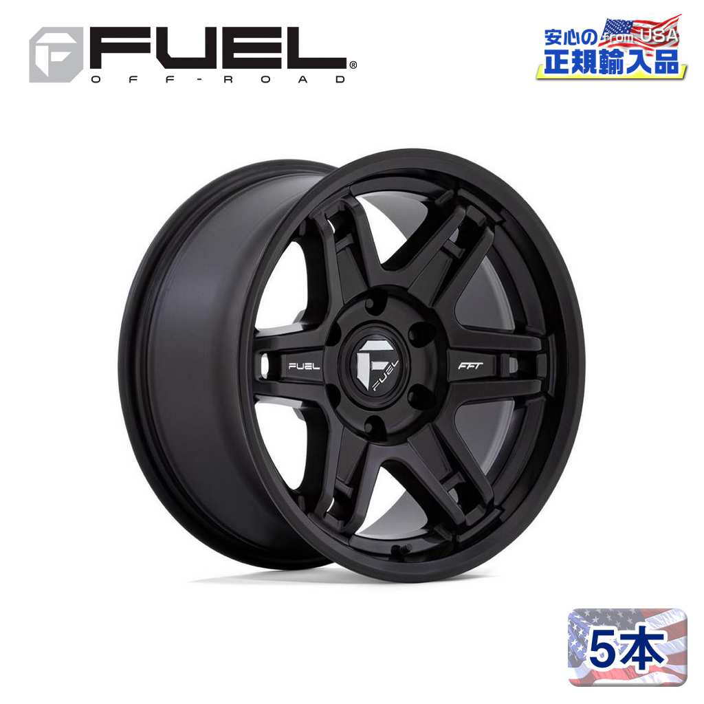 【FUEL OFFROAD (フューエルオフロード) 正規代理店】18インチアルミホイール 5本セットD836 SLAYER(スレイヤー)18&times;8.5 6H139.7 -15 CB106.1マットブラック 汎用/D83618858442｜USATIRESHOP