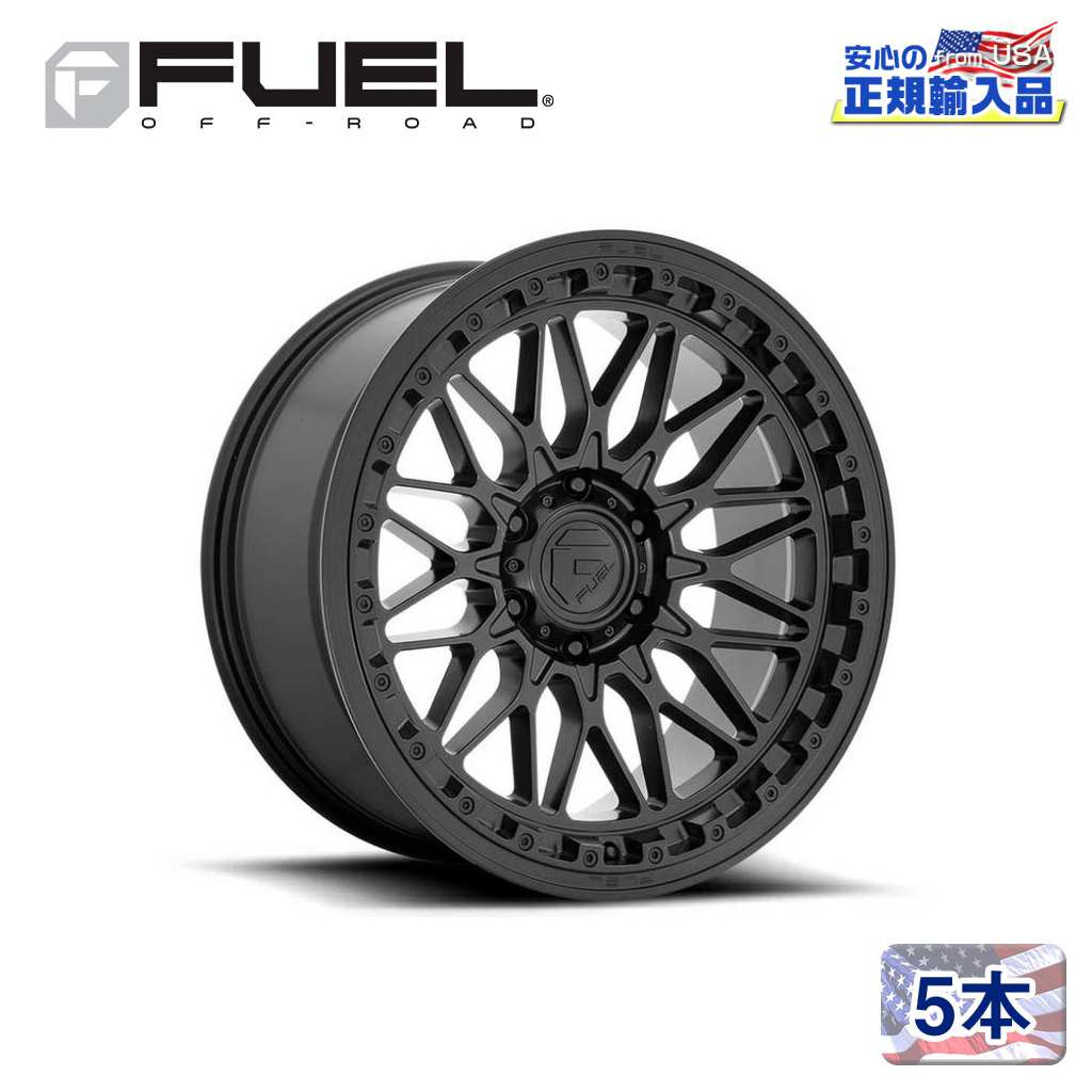 【FUEL OFFROAD (フューエルオフロード) 正規代理店】 20インチアルミホイール 5本セット D757 TRIGGER(トリガー) 20×9 6H135 +1 CB87.1 マットブラック 汎用/D75720908950