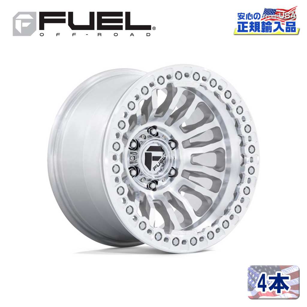 【FUEL OFFROAD(フューエルオフロード)正規代理店】 17インチアルミホイール 4本 RINCON BEADLOCK FC125DX 17×9 5H 127 -38 CB71.5 MACHINED 汎用