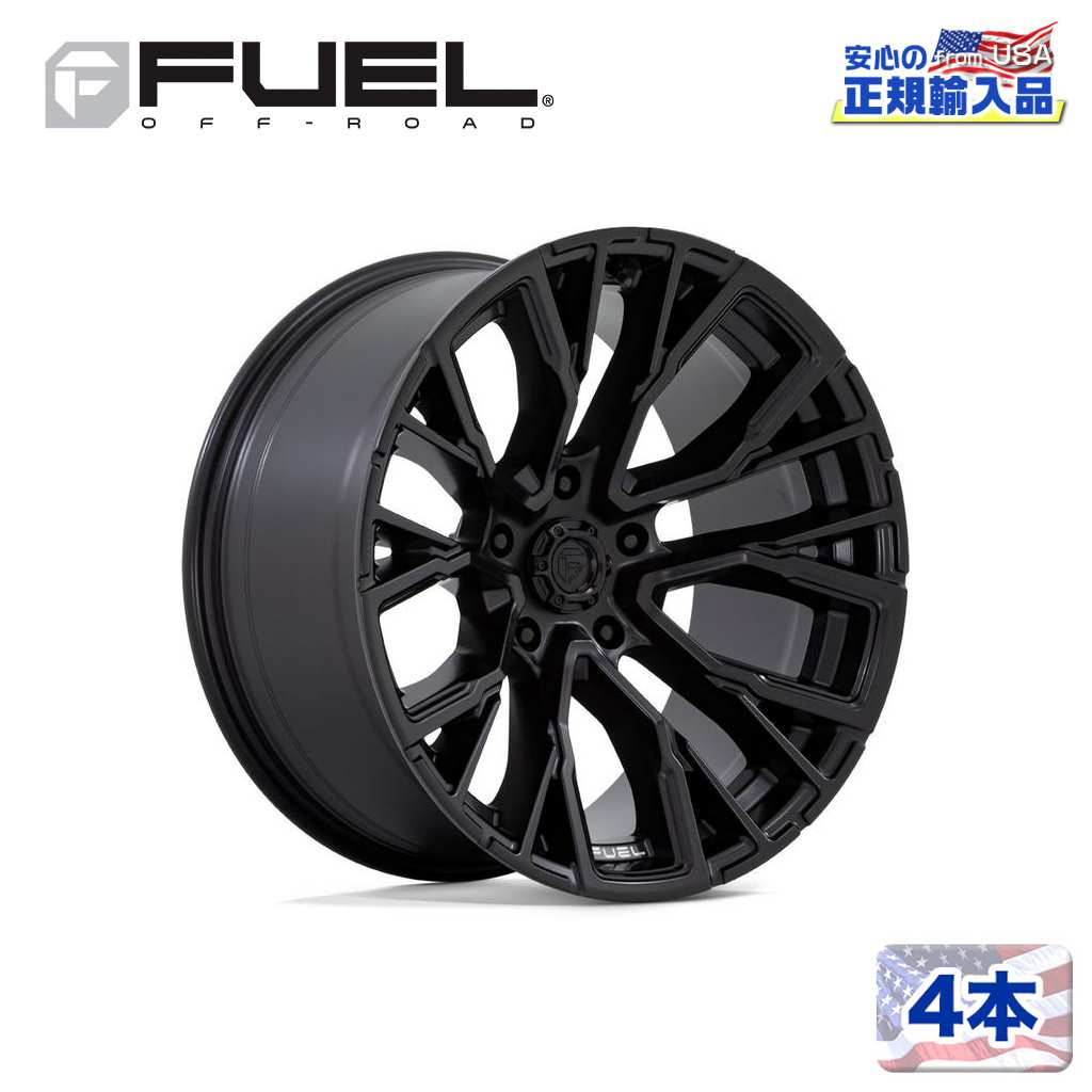 【FUEL OFFROAD (フューエルオフロード) 正規代理店】 20インチアルミホイール 4本 D847 REBAR 20×9 6H135 +1 CB87.1 ブラックアウト/BLACKOUT 汎用
