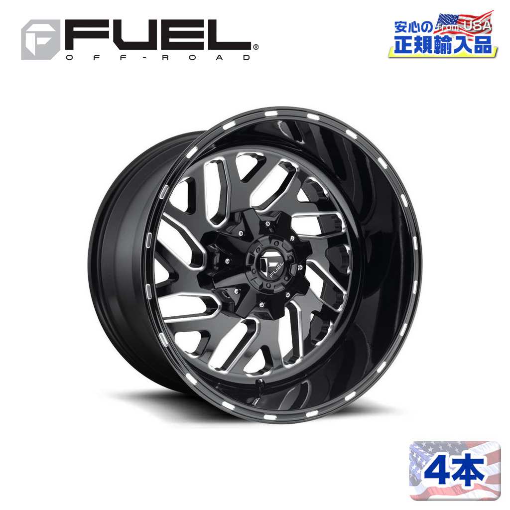 【FUEL OFFROAD (フューエルオフロード) 正規代理店】20インチアルミホイール 4本D581 TRITON 20&times;10 8H180 -18 CB124.2グロスブラックミルド/GLOSS BLACK MILLED 汎用｜USATIRESHOP