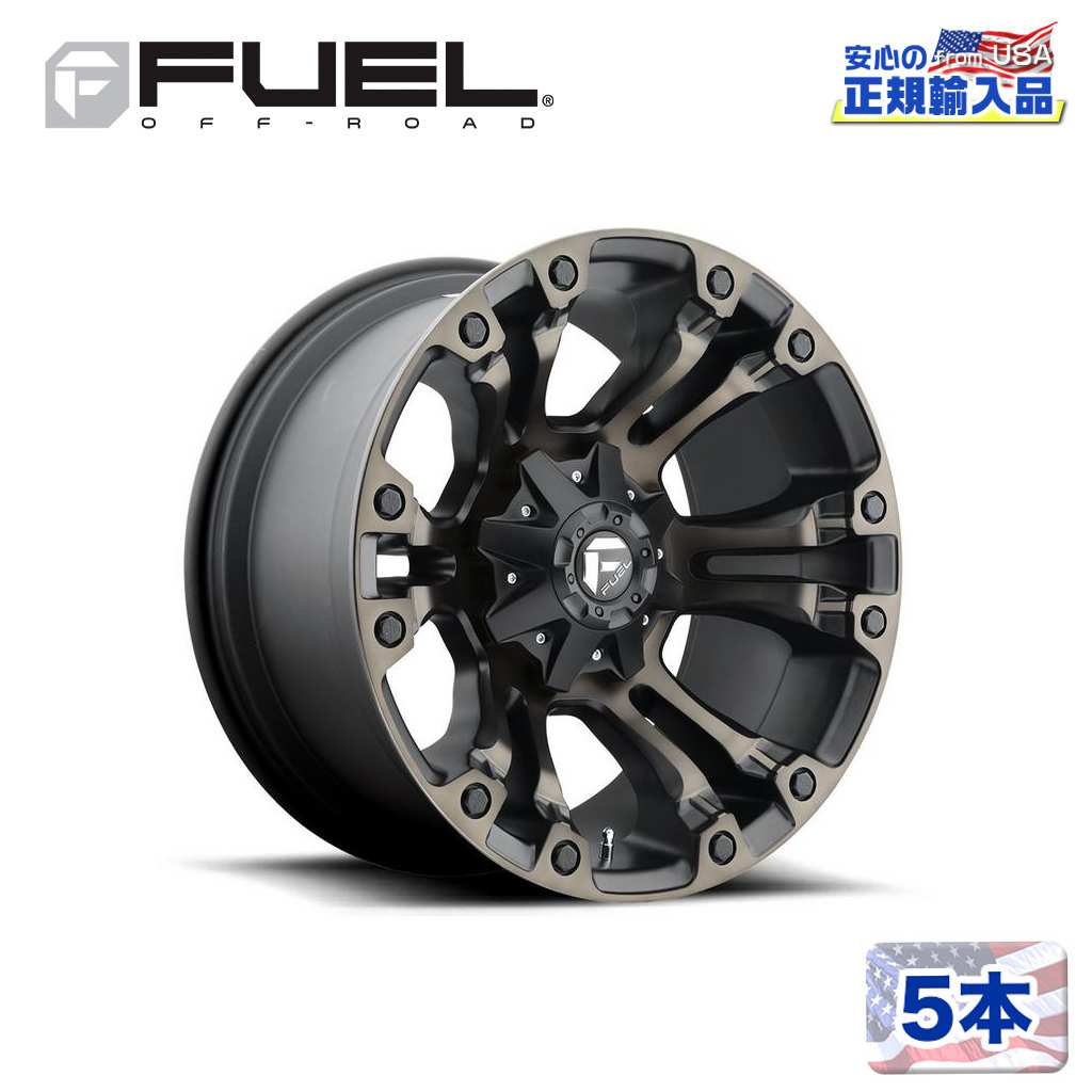【FUEL OFFROAD (フューエルオフロード) 正規代理店】 20インチアルミホイール 5本 D569 VAPOR 20×9 8H165.1 +20 CB125.1 マットブラック ダブルダークティント/MATTE BLACK DOUBLE DARK TINT 汎用