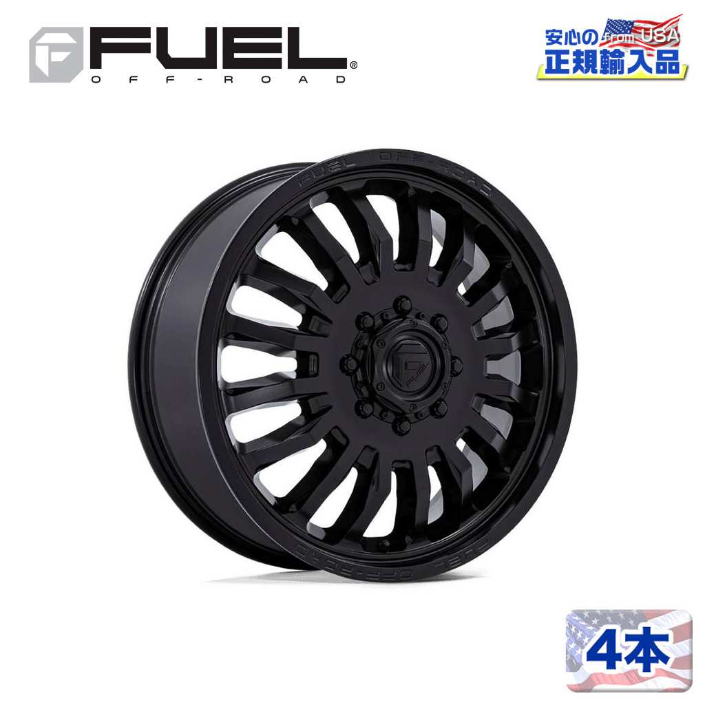 【FUEL OFFROAD (フューエルオフロード) 正規代理店】 20インチホイール 4本セット D867 ARC 20×8.25 8H 165.1 -246 CB117 BLACKOUT(ブラックアウト) 汎用/D86720827245