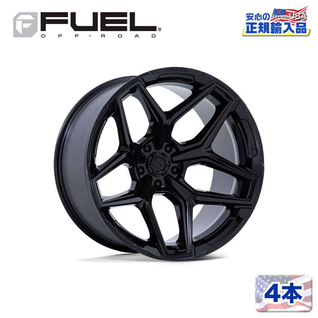 【FUEL OFFROAD (フューエルオフロード) 正規代理店】22インチホイール 4本セットFLUX 22&times;10 6H 139.7 -18 CB106.1GLOSS BLACK(グロスブラック)汎用/FC854BX22106818N｜USATIRESHOP