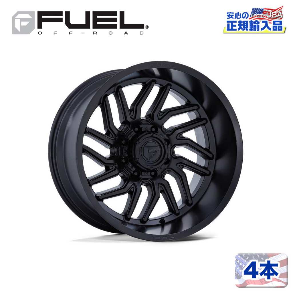 【FUEL OFFROAD (フューエルオフロード) 正規代理店】20インチホイール 4本セットD864 HURRICANE 20&times;9 6H 139.7 +20 CB106.1BLACKOUT(ブラックアウト)汎用/D86420908457｜USATIRESHOP