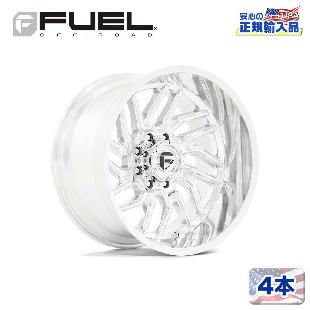 【FUEL OFFROAD (フューエルオフロード) 正規代理店】 24インチホイール 4本セット D809 HURRICANE 24×12 5H 127 -44 CB71.5 POLISHED MILLED(ポリッシュドミルド) 汎用/D80924207547