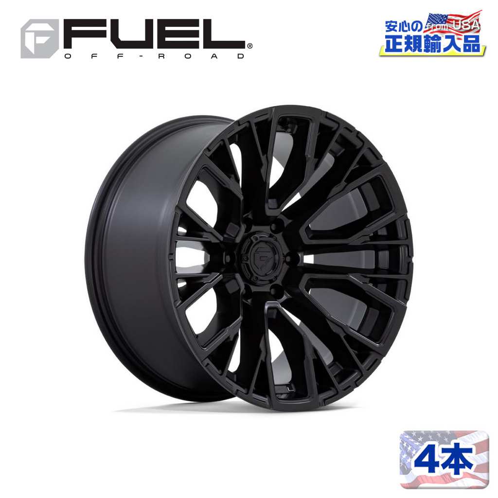 【FUEL OFFROAD (フューエルオフロード) 正規代理店】17インチホイール 4本セットD847 REBAR 17×9 6H 114.3 +1 CB66.06BLACKOUT(ブラックアウト)汎用/D84717908750|USATIRESHOP