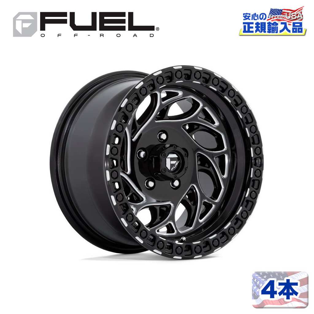 【FUEL OFFROAD (フューエルオフロード) 正規代理店】20インチホイール 4本セットD840 RUNNER OR 20&times;9 6H 135 +20 CB87.1GLOSS BLACK MILLED(グロスブラックミルド)汎用/D84020908957｜USATIRESHOP