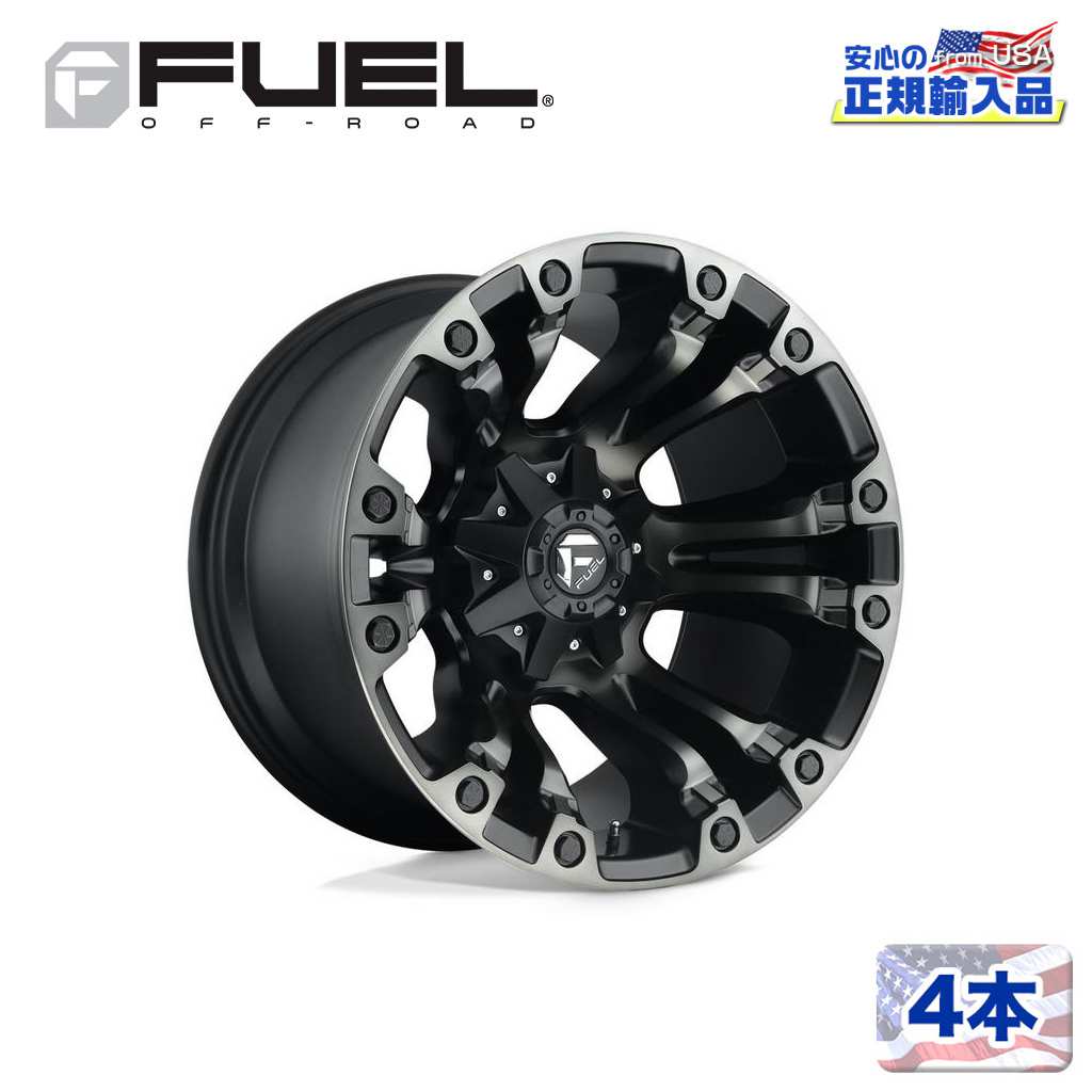 【FUEL OFFROAD (フューエルオフロード) 正規代理店】 20インチホイール 4本セット D851 VAPOR 20×9 5H 114.3/120 +35 CB72.56 MATTE BLACK GRAY TINT(マットブラック グレーティント) 汎用/D85120905263A