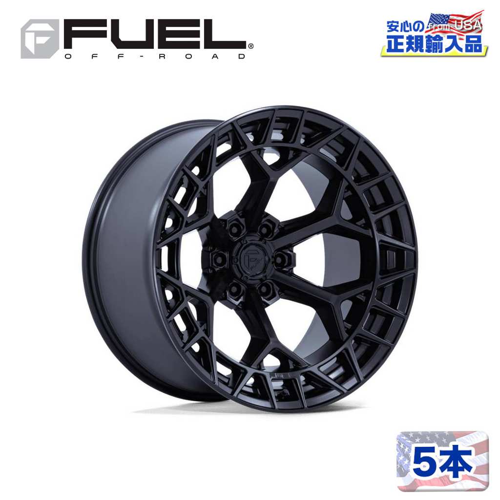 【FUEL OFFROAD (フューエルオフロード) 正規代理店】 20インチホイール 5本セット FC873 CHARGER 20×10 5H 127 -18 CB71.5 BLACKOUT(ブラックアウト) 汎用/FC873MX20105018N
