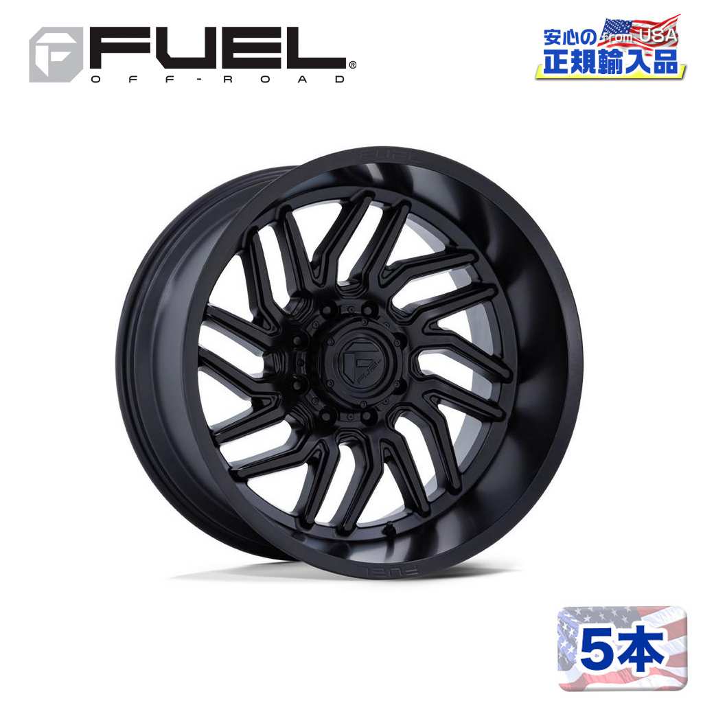 【FUEL OFFROAD (フューエルオフロード) 正規代理店】 20インチホイール 5本セット D864 HURRICANE 20×9 8H 170 +1 CB125.1 BLACKOUT(ブラックアウト) 汎用/D86420901750