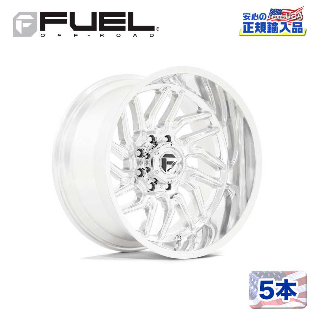 【FUEL OFFROAD (フューエルオフロード) 正規代理店】24インチホイール 5本セットD809 HURRICANE 24&times;12 8H 170 -44 CB125.1POLISHED MILLED(ポリッシュドミルド)汎用/D80924201747｜USATIRESHOP