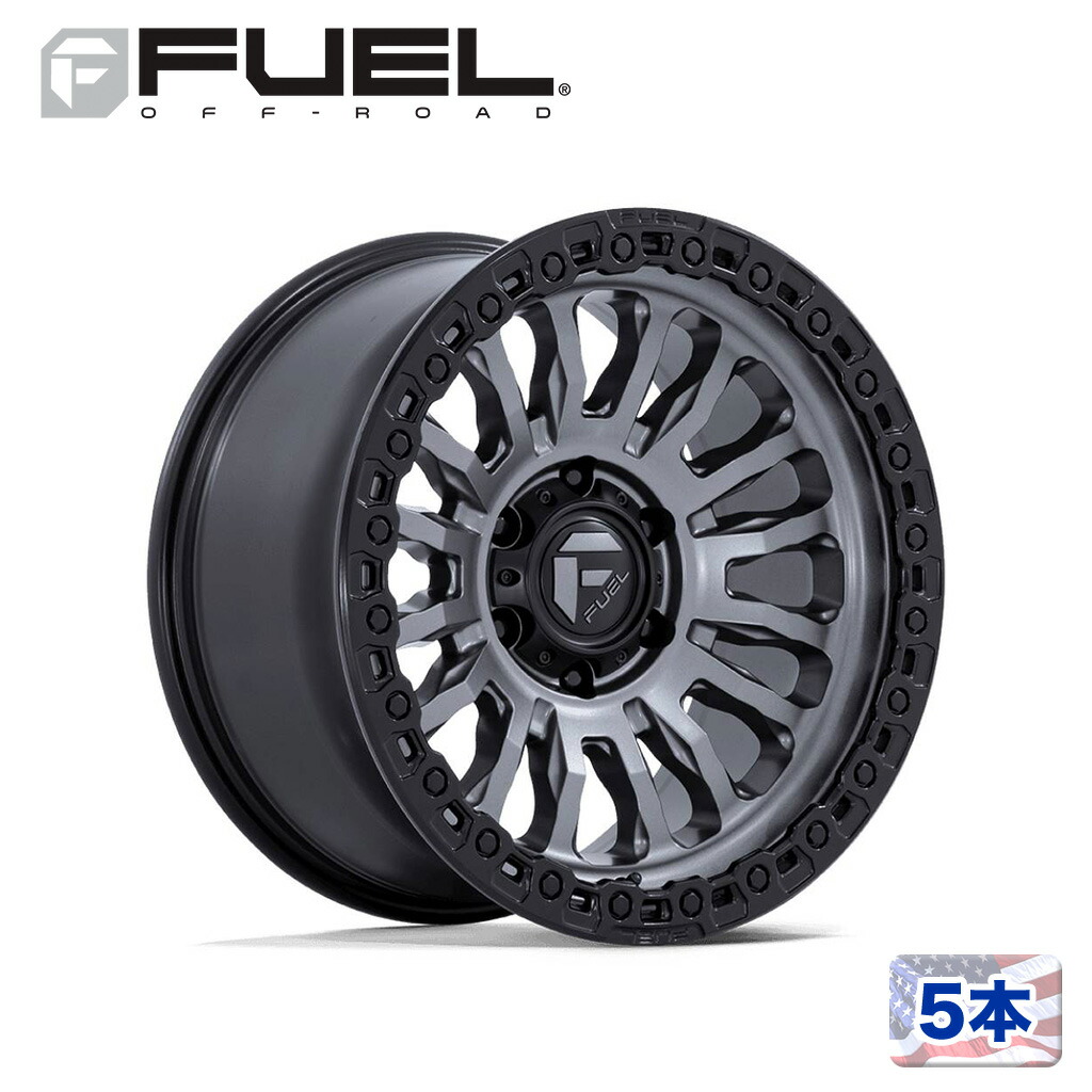 【FUEL OFFROAD (フューエルオフロード) 正規代理店】 17インチホイール 5本セット FC857 RINCON 17×8.5 6H 139.7 -1 CB106.1 MATTE GUNMETAL W/ M-BLACK LIP(マットガンメタル/マットブラックリップ) 汎用/FC857AB17856801N