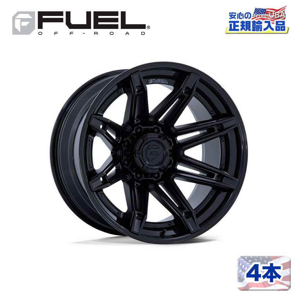 【FUEL OFFROAD (フューエルオフロード) 正規代理店】22インチホイール 4本セットFC401 BRAWL 22×10 8H 170 -18 CB125.1MATTE BLACK W/ GLOSS BLACK LIP(マットブラック/グロスブラックリップ)汎用/FC401MX22108718N|USATIRESHOP