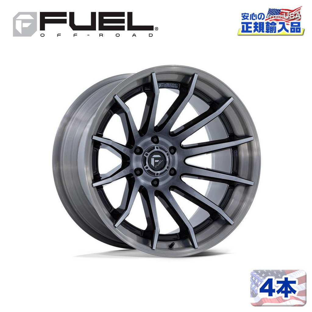 【FUEL OFFROAD (フューエルオフロード) 正規代理店】 20インチホイール 4本セット FC403 BURN 20×9 6H 139.7 +1 CB106.1 GLOSS BLACK BRUSHED DARK TINT(グロスブラックブラッシュド ダークティント) 汎用/FC403BT20906801