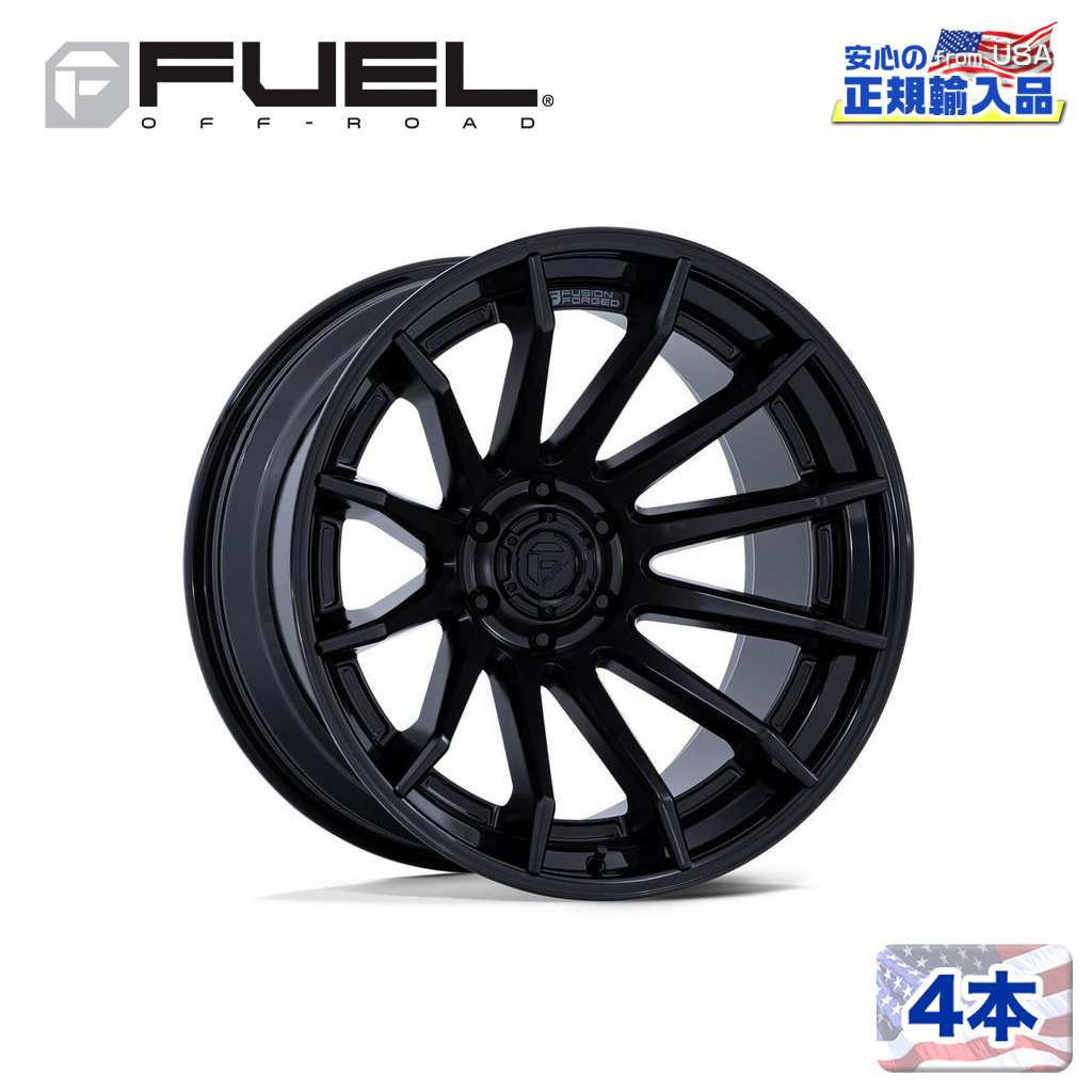 【FUEL OFFROAD (フューエルオフロード) 正規代理店】24インチホイール 4本セットFC403 BURN 24×12 5H 127 -44 CB71.5MATTE BLACK W/ GLOSS BLACK LIP(マットブラック/グロスブラックリップ)汎用/FC403MX24125044N|USATIRESHOP
