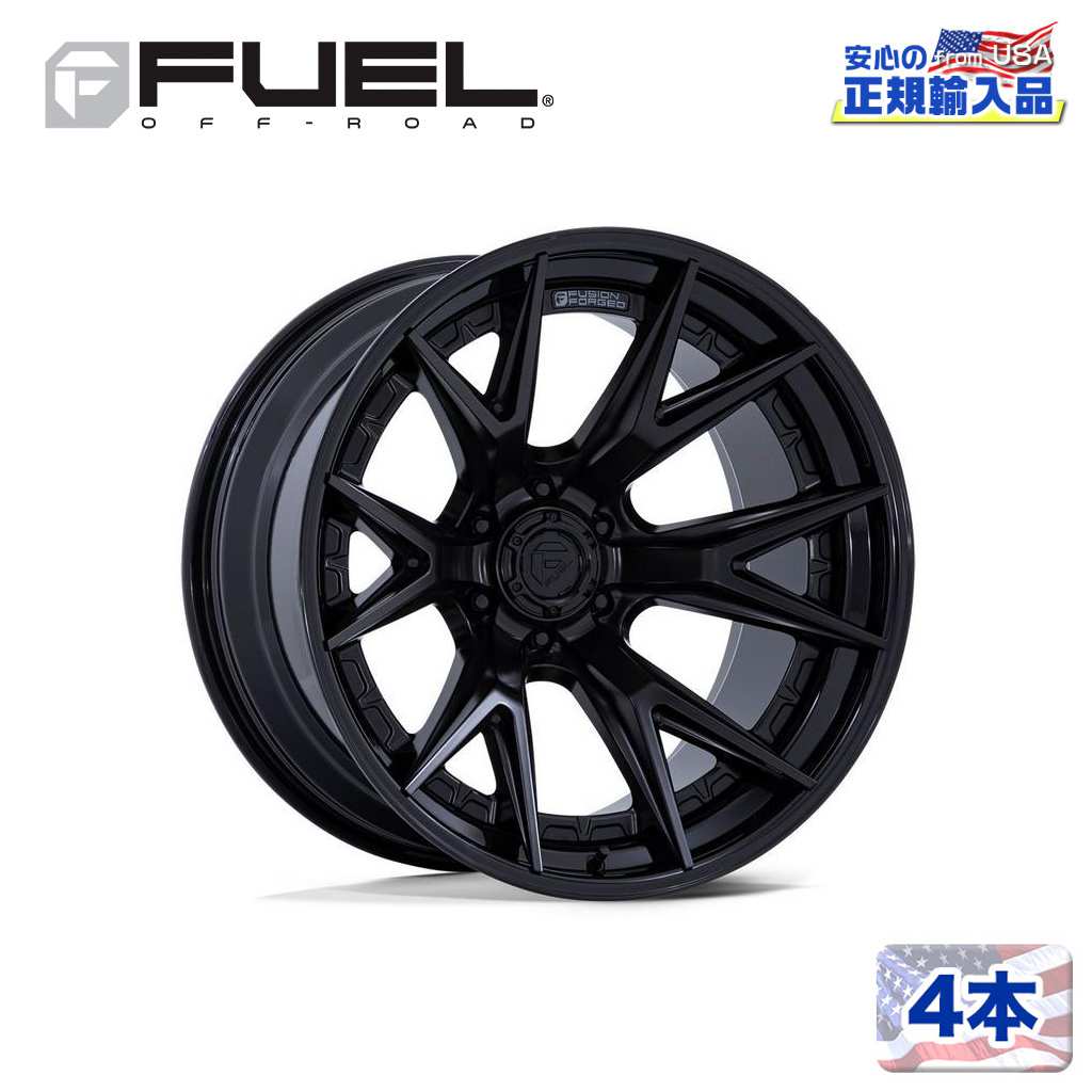 【FUEL OFFROAD (フューエルオフロード) 正規代理店】22インチホイール 4本セットFC402 CATALYST 22×10 6H 135 -18 CB87.1MATTE BLACK W/ GLOSS BLACK LIP(マットブラック/グロスブラックリップ)汎用/FC402MX22106318N|USATIRESHOP