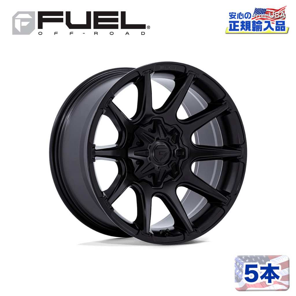 【FUEL OFFROAD (フューエルオフロード) 正規代理店】 22インチホイール 5本セット FC880 SUPER C 22×10 8H 165.1 +10 CB125.1 MATTE BLACK(マットブラック) 汎用/FC880MX22108010
