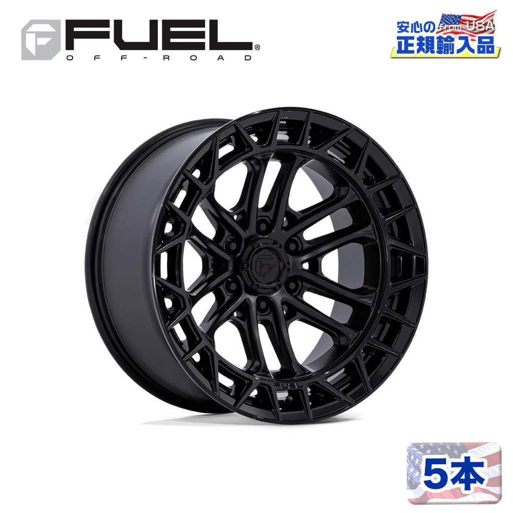 【FUEL OFFROAD (フューエルオフロード) 正規代理店】 17インチホイール 5本セット FC874 CELSIUS 17×9 6H 139.7 -12 CB106.1 MATTE BLACK W/ GLOSS BLACK LIP(マットブラック/グロスブラックリップ) 汎用/FC874MB17906812N