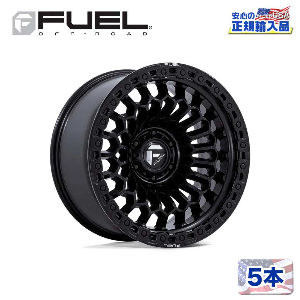 【FUEL OFFROAD (フューエルオフロード) 正規代理店】 20インチホイール 5本セット FC870 SINISTER 20×10 6H 139.7 -18 CB106.1 MATTE BLACK(マットブラック) 汎用/FC870MX20106818N