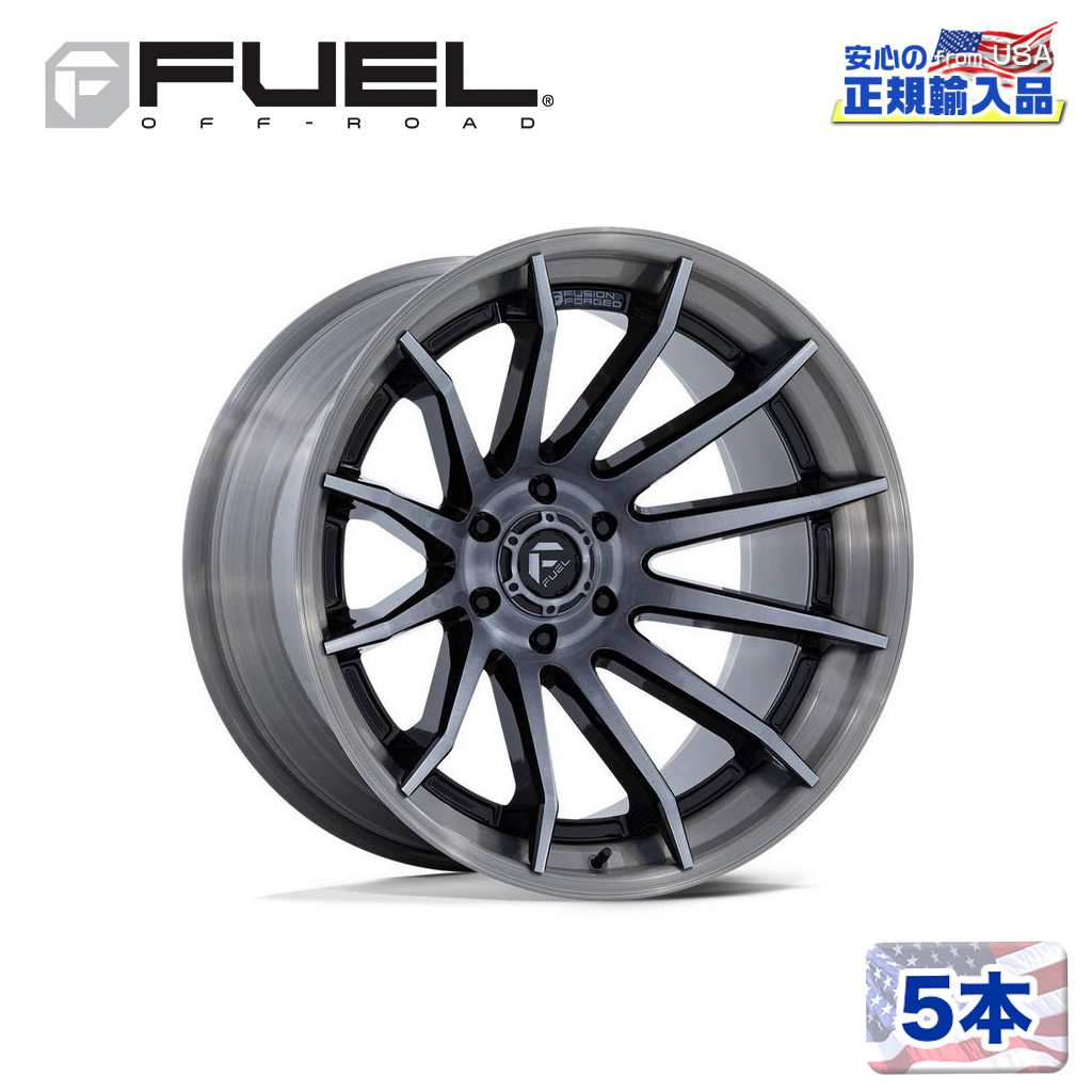 【FUEL OFFROAD (フューエルオフロード) 正規代理店】 20インチホイール 5本セット FC403 BURN 20×9 6H 135 +1 CB87.1 GLOSS BLACK BRUSHED DARK TINT(グロスブラックブラッシュド ダークティント) 汎用/FC403BT20906301