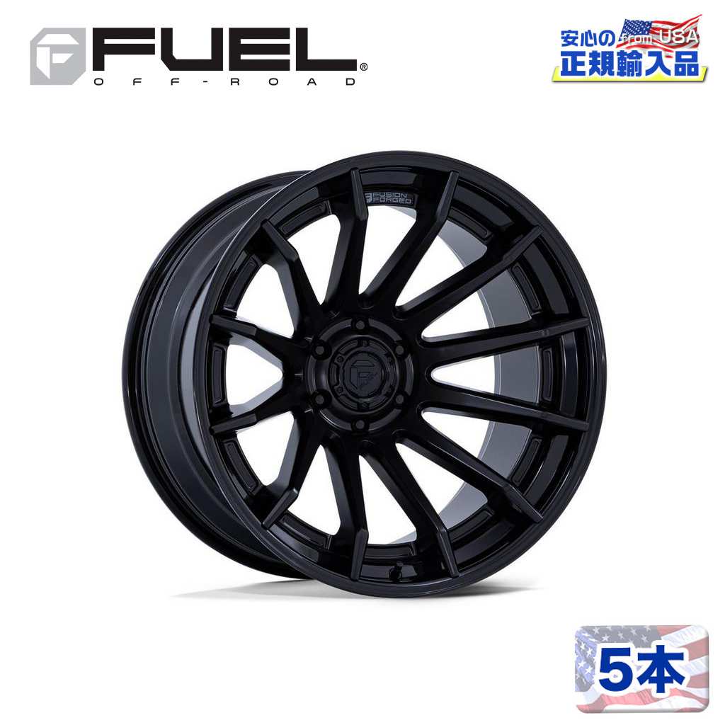 【FUEL OFFROAD (フューエルオフロード) 正規代理店】 22インチホイール 5本セット FC403 BURN 22×12 6H 135 -44 CB87.1 MATTE BLACK W/ GLOSS BLACK LIP(マットブラック/グロスブラックリップ) 汎用/FC403MX22126344N