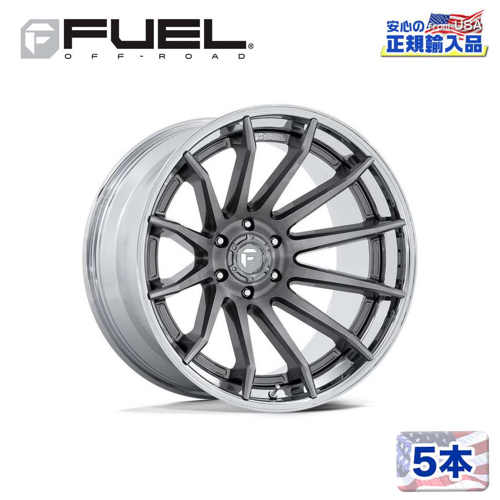 【FUEL OFFROAD (フューエルオフロード) 正規代理店】 22インチホイール 5本セット FC403 BURN 22×10 5H 127 -18 CB71.5 PLATINUM W/ CHROME LIP(プラチナム/クロームリップ) 汎用/FC403AP22105018N