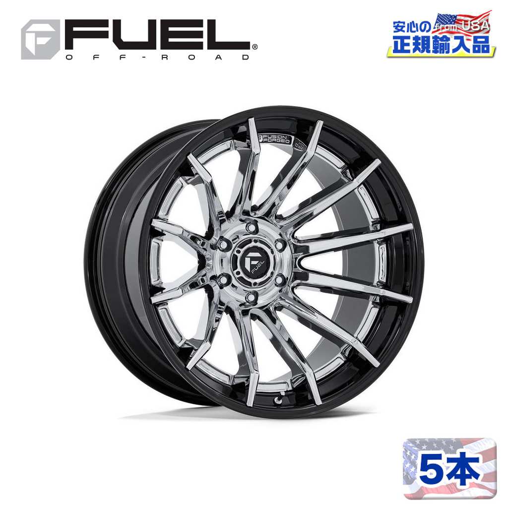 【FUEL OFFROAD (フューエルオフロード) 正規代理店】 24インチホイール 5本セット FC403 BURN 24×12 6H 135 -44 CB87.1 CHROME W/ GLOSS BLACK LIP(クローム/グロスブラックリップ) 汎用/FC403PB24126344N 433,840円