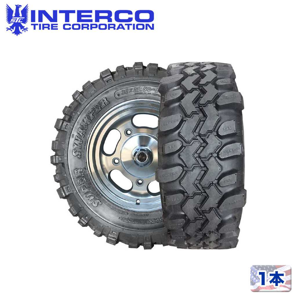 【INTERCO TIRE 正規品】16インチタイヤ 1本Super Swamper スーパースワンパー LTB31&times;11.5/16LT ブラックレター バイアス｜USATIRESHOP