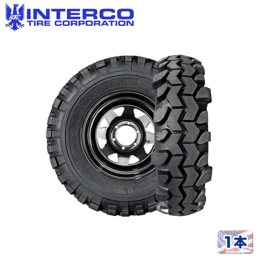 【INTERCO TIRE 正規品】 16インチタイヤ 1本 Narrow Super Swamper スーパースワンパー TSL 34×9/16 ブラックレター バイアス