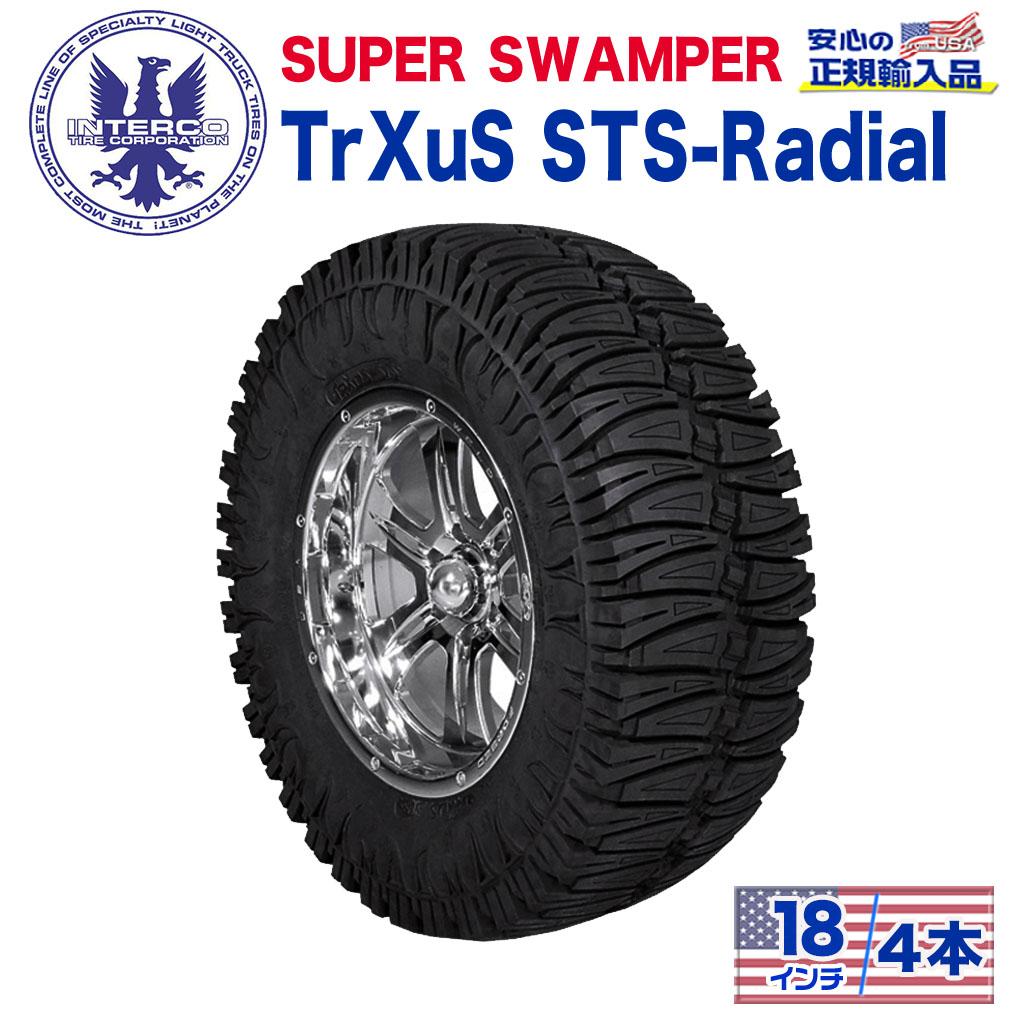 【INTERCO TIRE (インターコタイヤ) 日本正規輸入総代理店】 タイヤ4本 SUPER SWAMPER (スーパースワンパー) TrXuS STS - Radial (トラクサス ラジアル) 35x12.5R18LT ブラックレター ラジアル