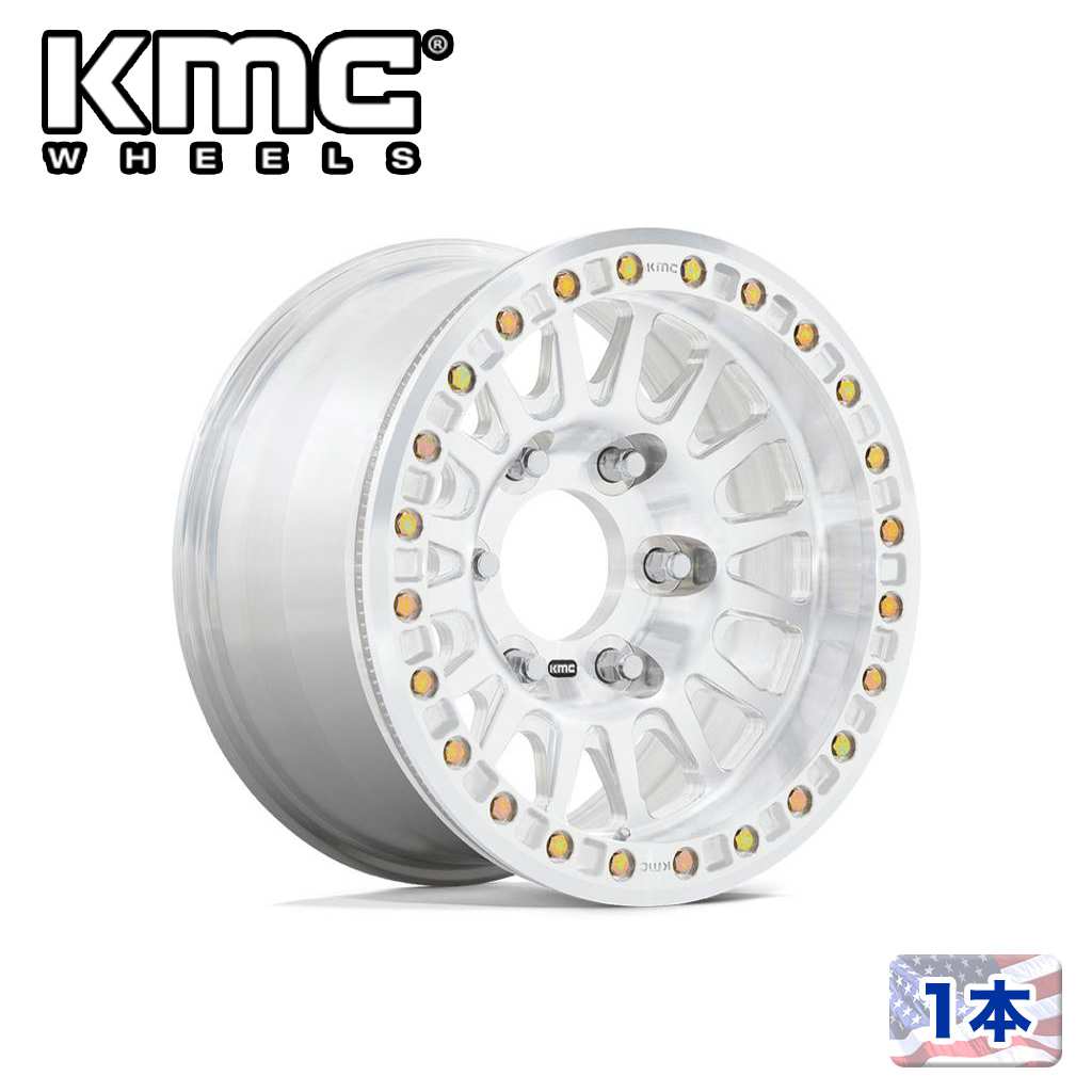 【KMC(ケーエムシー)日本販売代理店】 17インチアルミホイール 1本 汎用 KM445 IMPACT FORGED BEADLOCK RAW MACHINED 17×9J 6H 165.1 +25 CB108