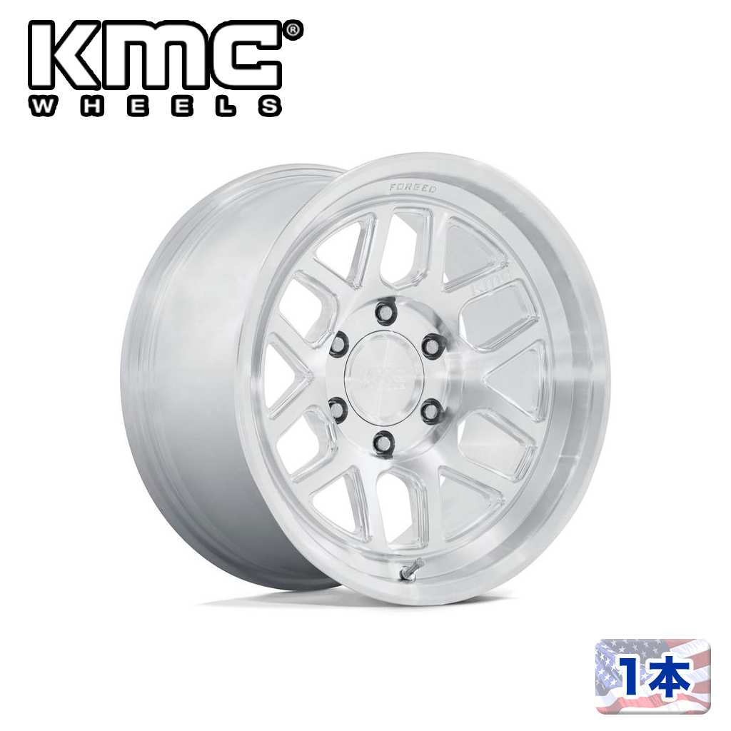 【KMC 正規品】 18インチホイール 1本 KM451 MESA FORGED MONOBLOCK 18×9 8H 165.1 -12 CB125.1 RAW MACHINED 汎用/KM451DX18908012N