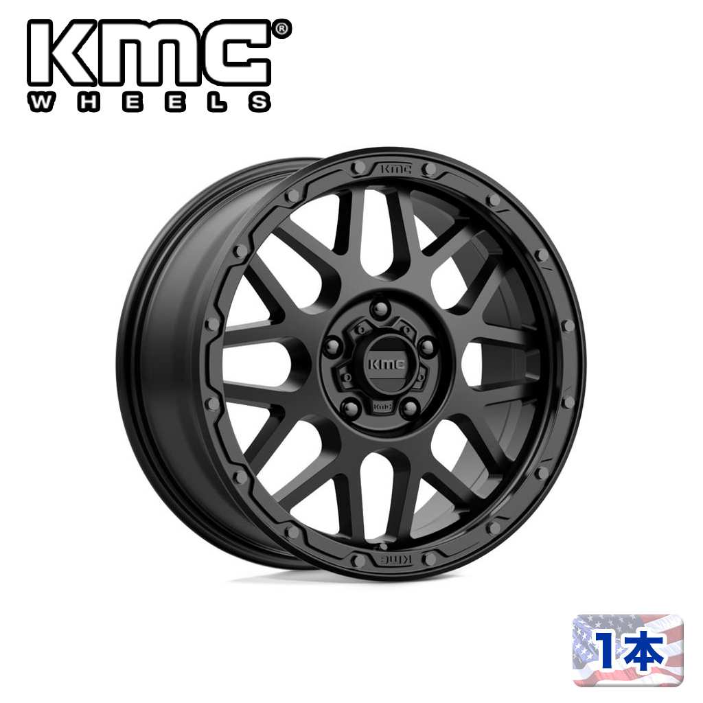 【KMC 正規品】 20インチホイール 1本 KM535 GRENADE OFF-ROAD 20×9 6H 114.3 +18 CB66.06 MATTE BLACK/マットブラック 汎用/KM53529064718