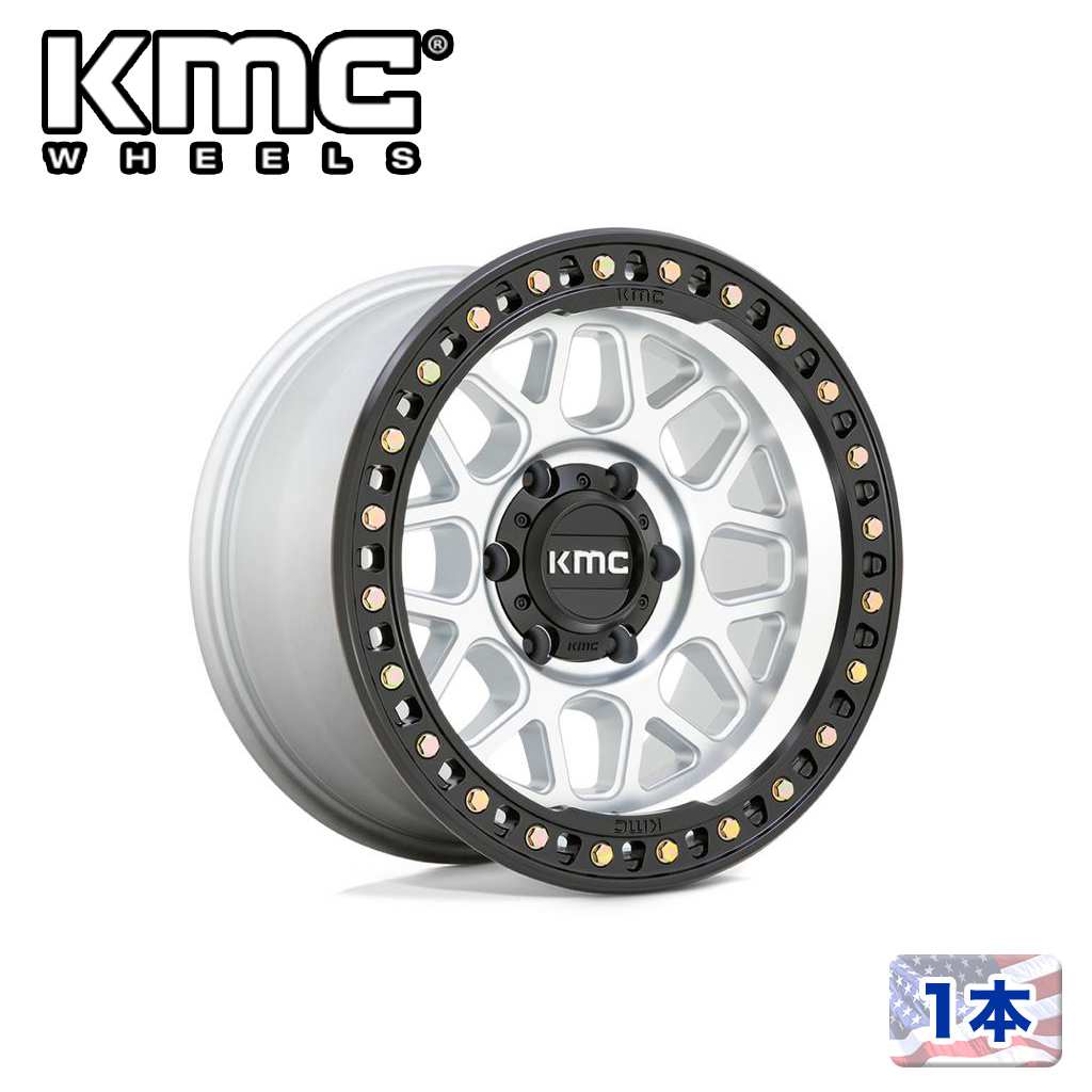 【KMC（ケーエムシー）日本販売代理店】 17インチアルミホイール 1本 汎用 KM549 GRS MACHINED W/ SATIN BLACK LIP 17×9J 6H 135 ±0 CB87.1