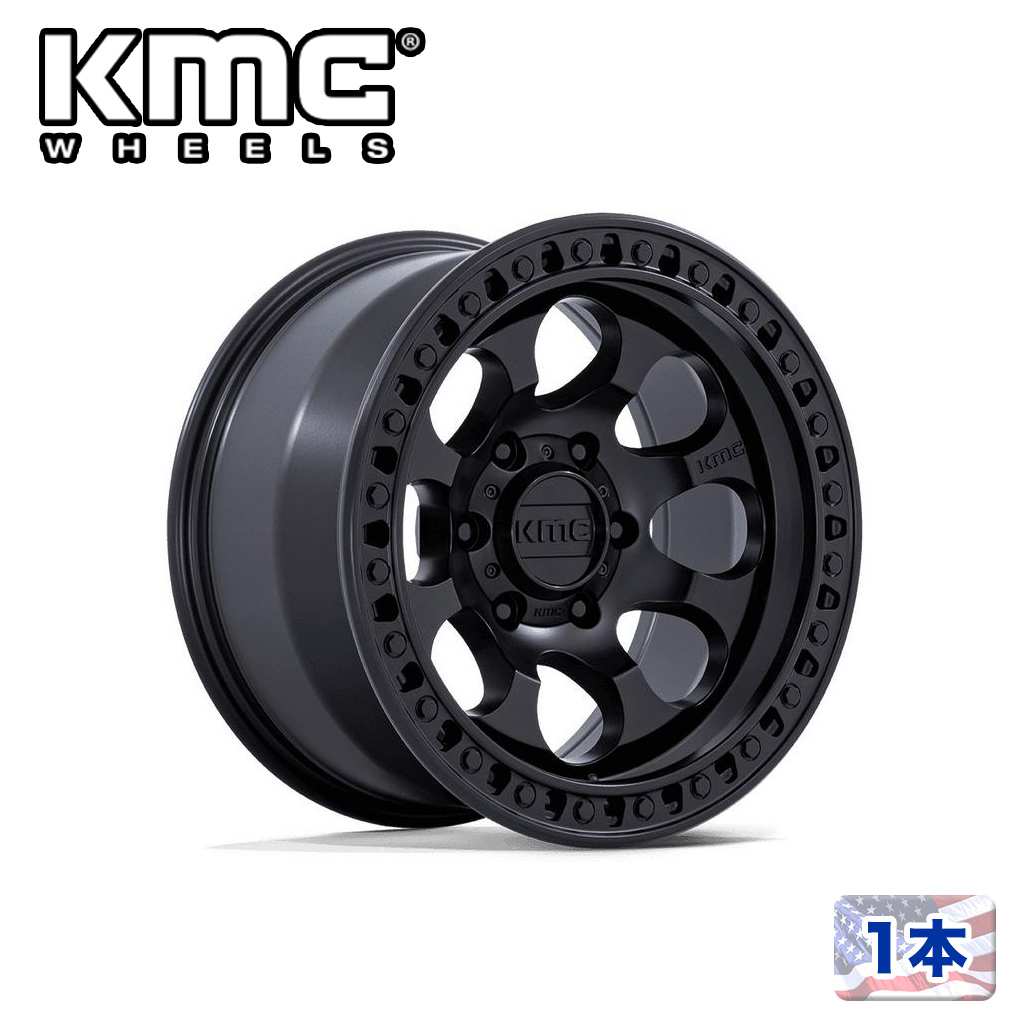 【KMC(ケーエムシー)日本販売代理店】 18インチアルミホイール1本 KM550 RIOT SBL 18×9J 6H 114.3 +18 CB66.06 SATIN BLACK 汎用