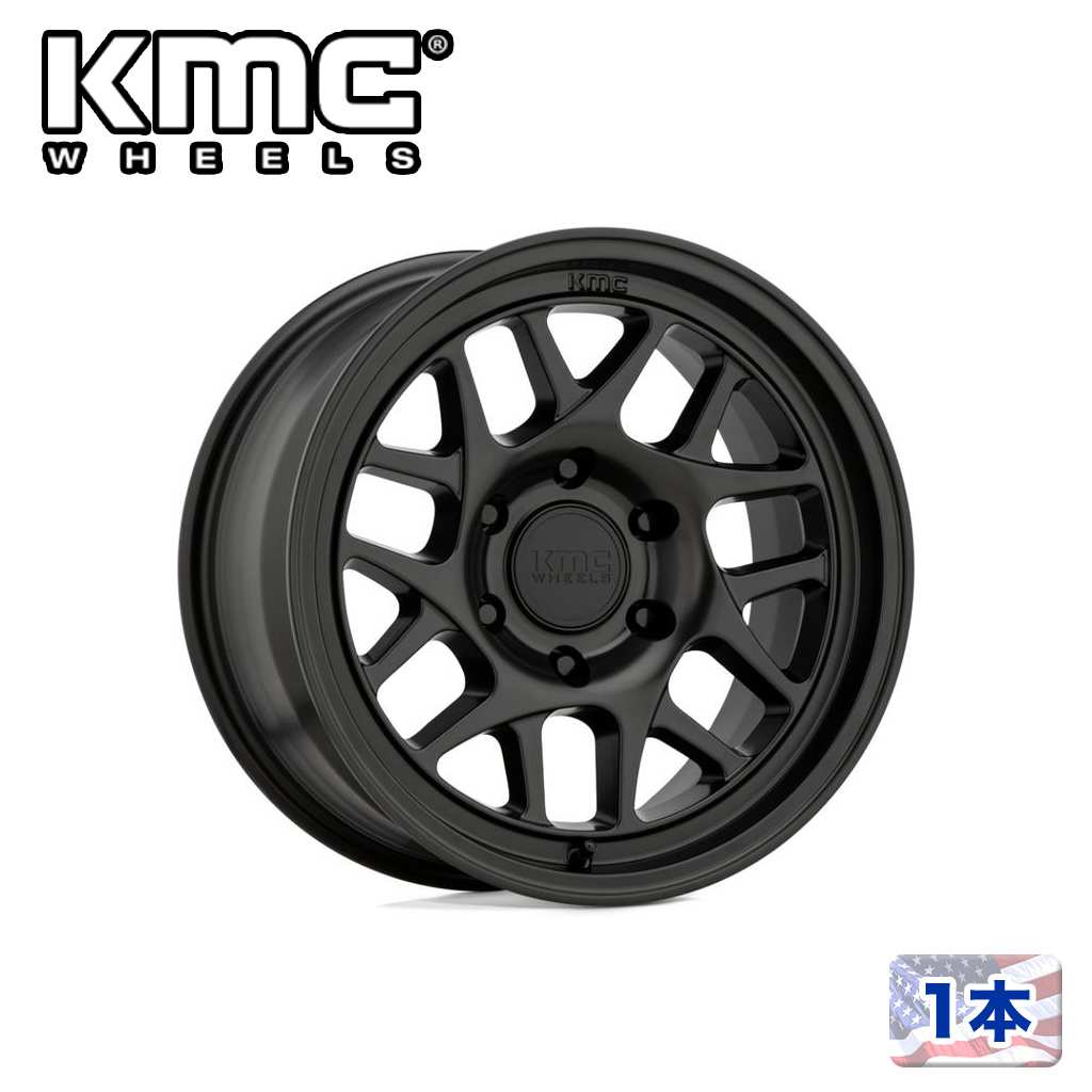 【KMC（ケーエムシー）日本販売代理店】 17インチアルミホイール 1本 汎用 KM717 BULLY OL SATIN BLACK 17×8.5J 5H 139.7 ±0 CB78.1