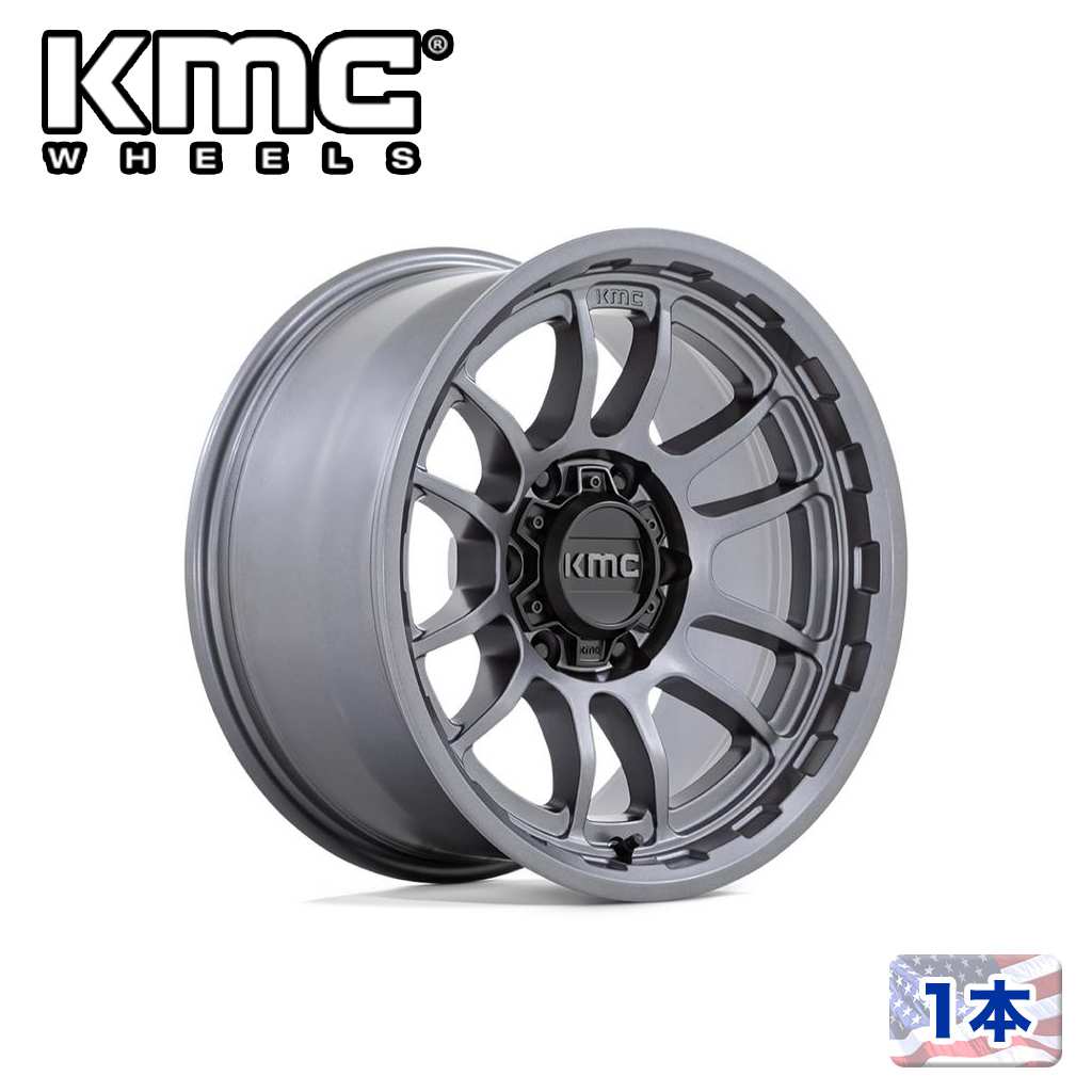 【KMC（ケーエムシー）日本販売代理店】 20インチアルミホイール 1本 汎用 KM727 WRATH MATTE ANTHRACITE 20×9J 5H 127 ±0 CB71.5