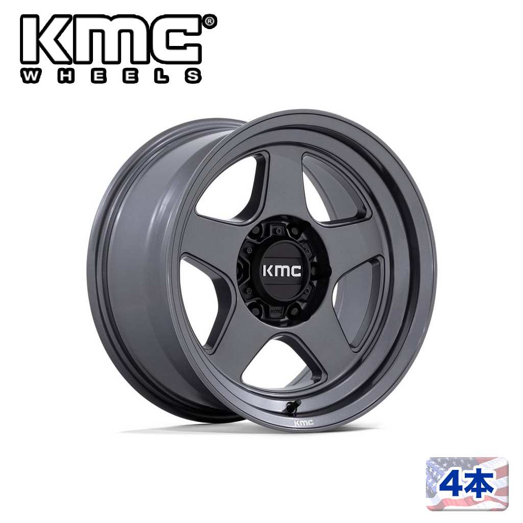 【KMC(ケーエムシー)日本販売代理店】17インチアルミホイール 4本汎用 KM728 LOBO MATTE ANTHRACITE17×8.5J 6H 114.3 +18 CB66.06|USATIRESHOP